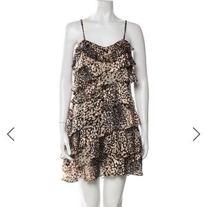 Rachel Zoe Black and Cream Ruffle Dress